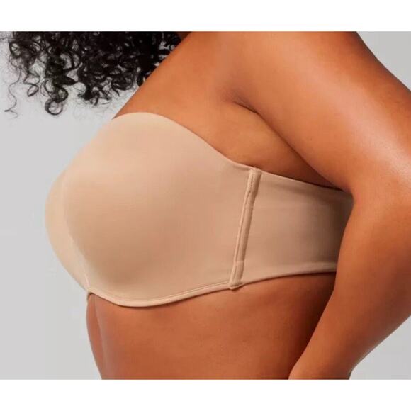 Soma 44 G Stunning Starlet Strapless Bra Soft Tan 44G Underwire Padded NWT - Picture 4 of 11
